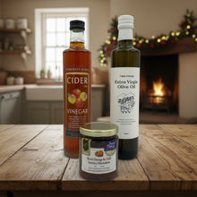 Load image into Gallery viewer, Pantry Essentials - Cedrics Gold Award Winning Blood Orange and chilli savoury Marmalade, Cider Vinegar and Extra Virgin Olive Oil