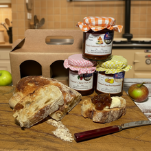Load image into Gallery viewer, Cedrics 3 Jar Taste of the west Gold Award Winners - Someret Cherry Plum Jam, Honeyed Three Fruit Marmalade & Somerset Fruity Mead Chutney