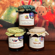 Load image into Gallery viewer, 2025 Cedrics 3 jar Award Winners - Quince Jelly, Honeyed Fig Chutney & Blackberry, Elderberry & Chilli jam