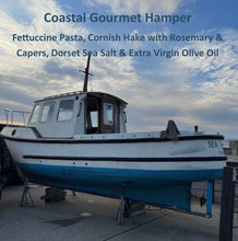 Load image into Gallery viewer, Costal Gourmet Hamper - Fettuccine, Cornish Hake with Rosemary and capers, Dorset sea salt and Extra Virgin Olive Oil
