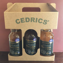 Load image into Gallery viewer, Beekeepers Marmalade Cider 3 bottle gift pack. A Taste of the West Gold 2019 Award Winning Orange and Somerset Honey Marmalade Cider.  A Still medium sweet cider with distinct orange and honey flavours.   Made from our Taste of the West Champion 2018 Award Winning Orange and Somerset Honey Marmalade and Somerset Apples from a single years Harvest which are traditionally pressed and left to mature slowly in old oak barrels.