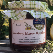 Load image into Gallery viewer, Gooseberry and Lemon Thyme Jam