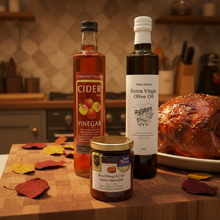 Load image into Gallery viewer, Pantry Essentials - Cedrics Gold Award Winning Blood Orange and chilli savoury Marmalade, Cider Vinegar and Extra Virgin Olive Oil
