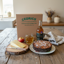 Load image into Gallery viewer, Cedrics Somerset gift Box 2025 - Cider &amp; Apple Cake, Cider, Cheese and Chutney
