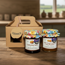 Load image into Gallery viewer, 2025 Award Winners Gammon Ham Lovers 2 Jar Gift Pack  - Seville Orange &amp; Somerset Honey Marmalade and Cumberland Sauce
