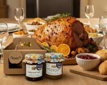 Load image into Gallery viewer, 2025 Award Winners Gammon Ham Lovers 2 Jar Gift Pack  - Seville Orange &amp; Somerset Honey Marmalade and Cumberland Sauce

