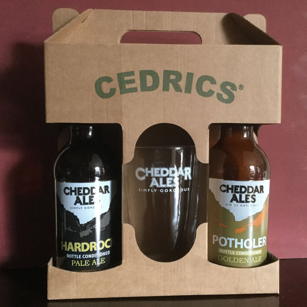 Cheddar Ale 2 Bottle and pint glass Gift Pack