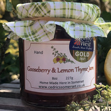 Load image into Gallery viewer, Gooseberry and Lemon Thyme Jam
