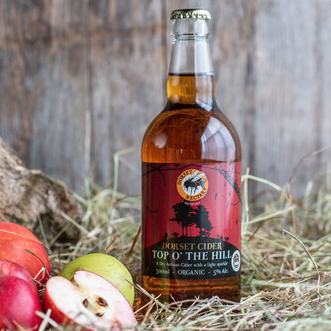 Green Label Top O' the Hill lightly sparkling Cider Made with Organic Ingredients